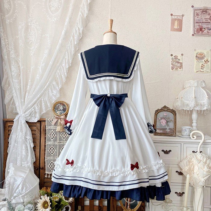楽天市場】セーラー服風 ワンピース レディース ロリータ ロリィタ