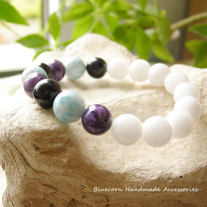 楽天市場】パワーストーン 天然石 ブレスレット ラリマー スギライト