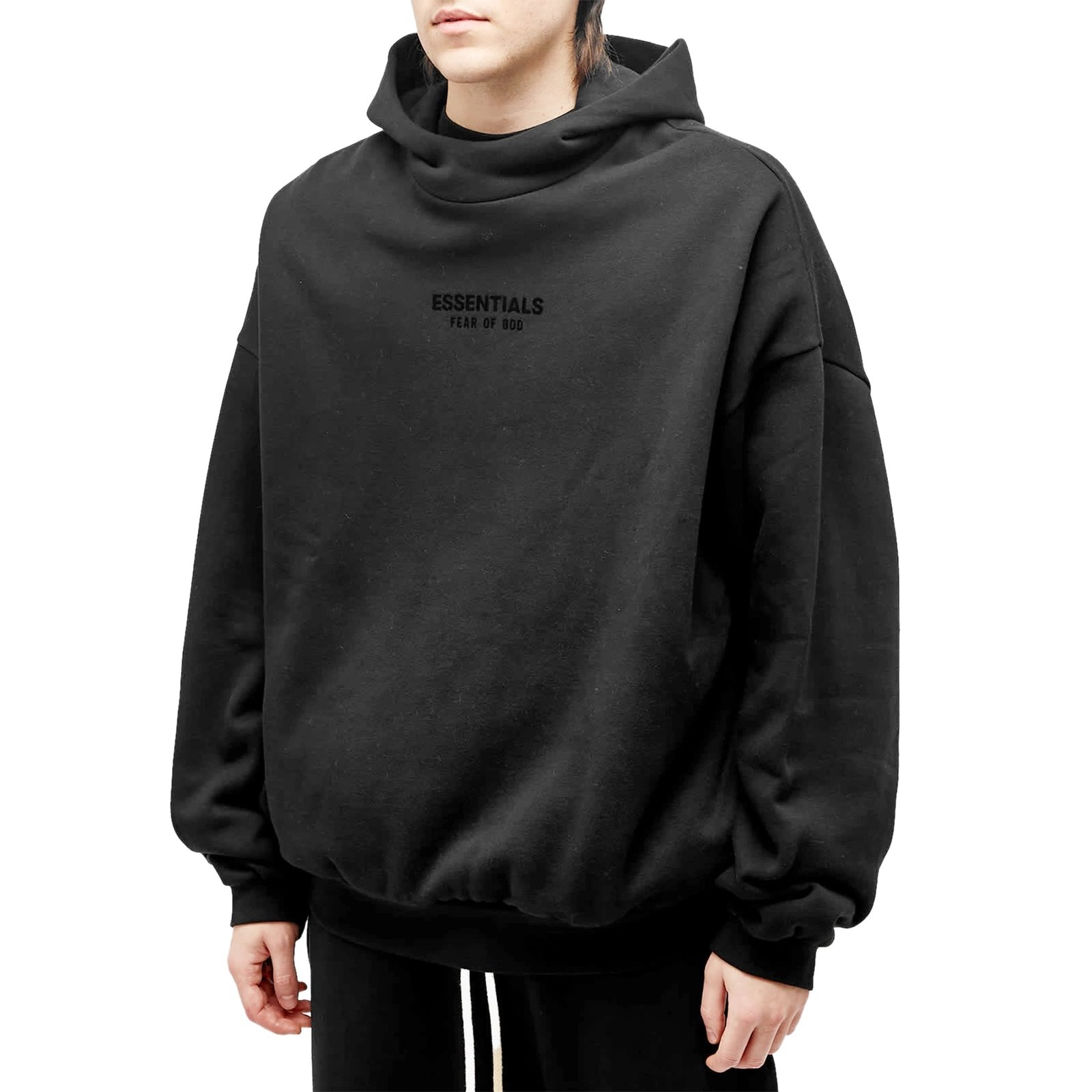 Fear Of God Essentials Jet Black Hoodie (FW23) |