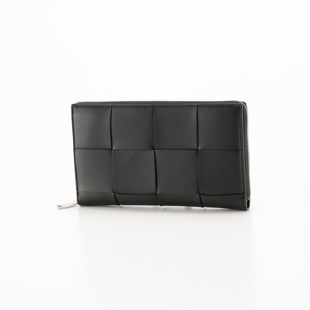 ボッテガヴェネタ ☆ イントレチャート レザー 長財布 ブラック