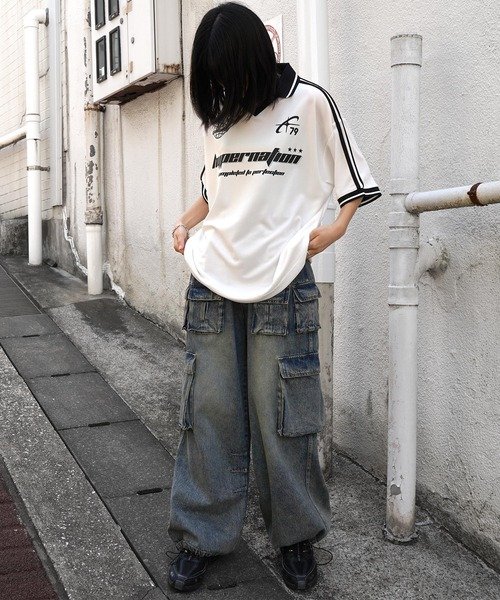 tシャツ 25SS 襟付き半袖サッカーTシャツ ユニフォームライク メンズ