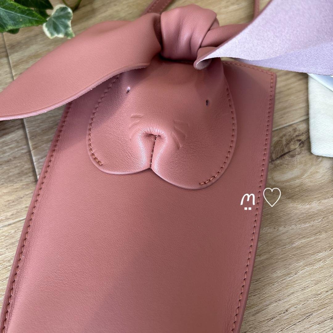 送料無料 LOEWE ロエベ バニーポケット ピーチブルーム ショルダー