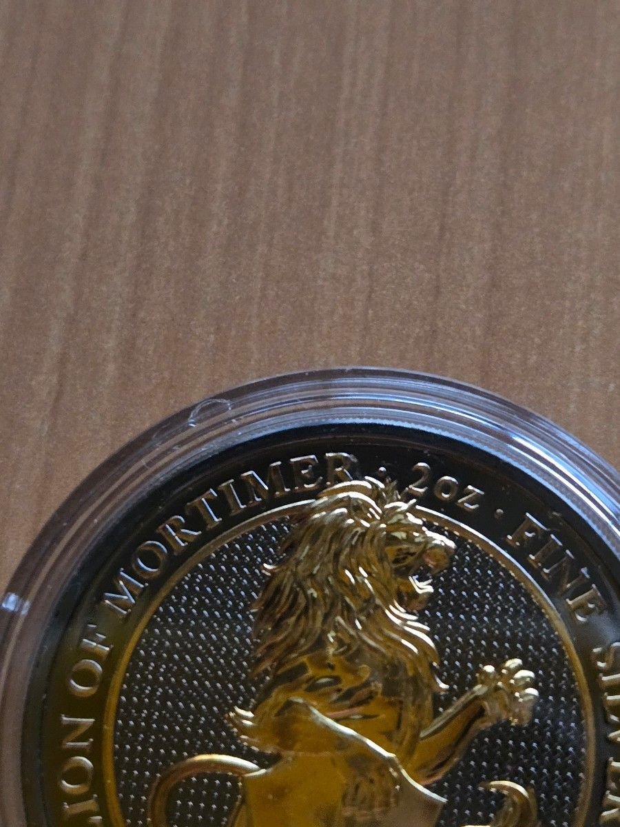 イギリス 2020年モーチィマーのホワイトラ イオン 2オンス銀貨