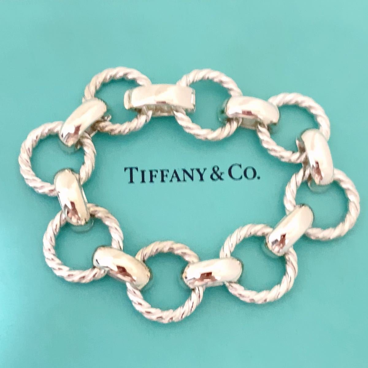 最終価格ヴィンテージTIFFANY&Co ティファニーツイストサークルリンク