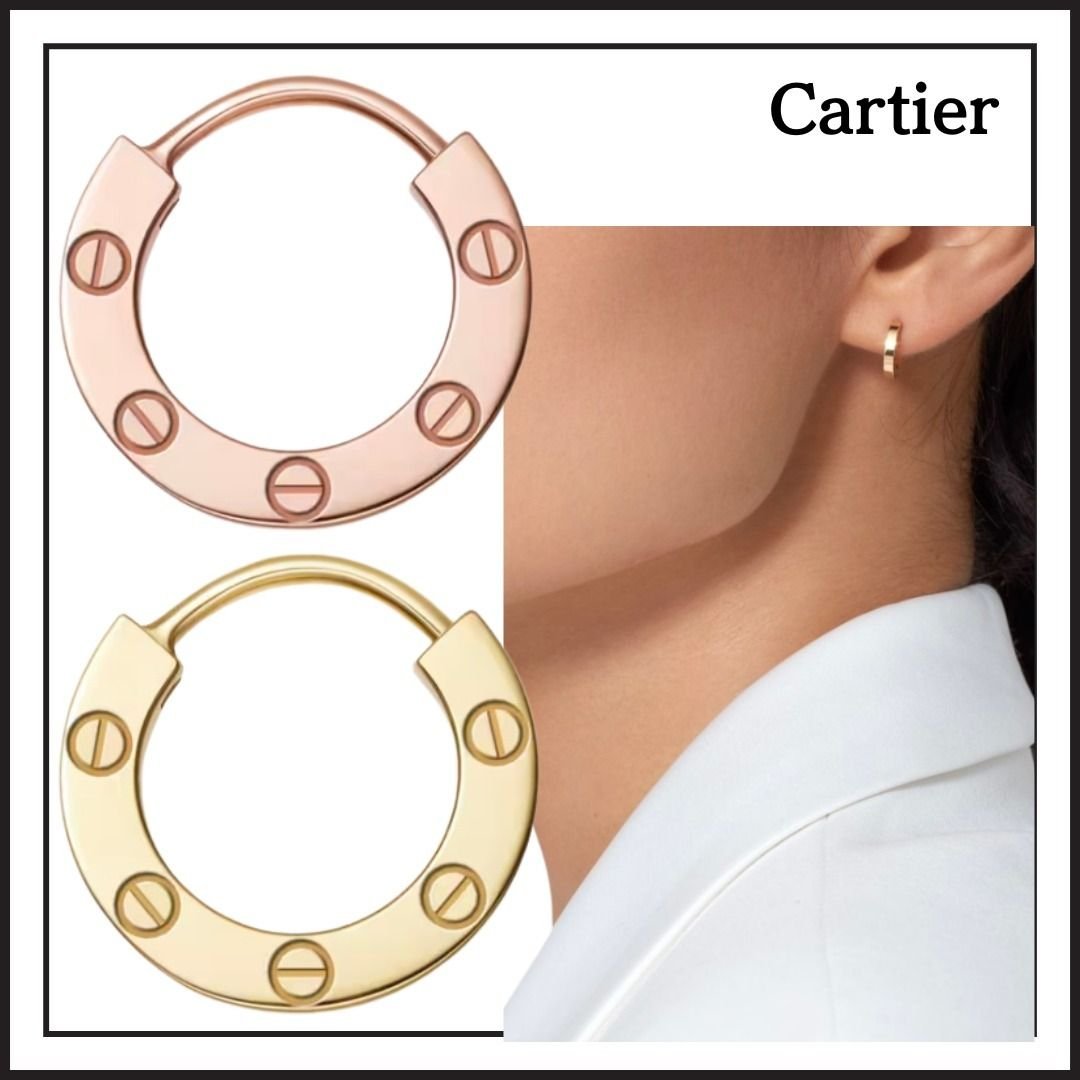 すぐ届く【カルティエ】LOVEシングルピアス 限定品 18K 小ぶり
