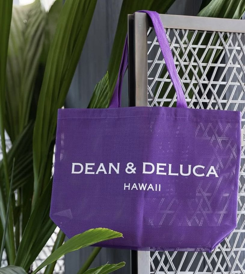 DEAN＆DELUCAハワイ限定 メッシュトート 紫 パープル L (中