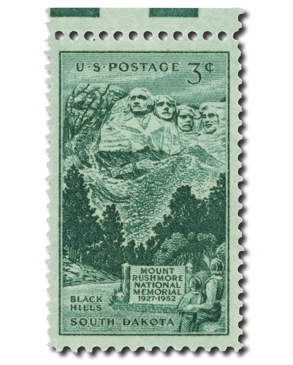 1011 - 1952 3c Mt. Rushmore Memorial - Mystic Stamp Company