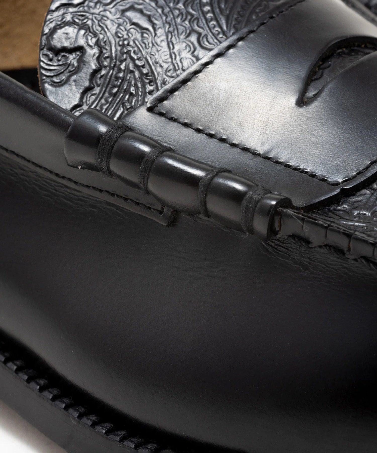 EMBOSSED LOAFERS BLACK BLACK PAISLEY(25.5 BLACK): The Kenford
