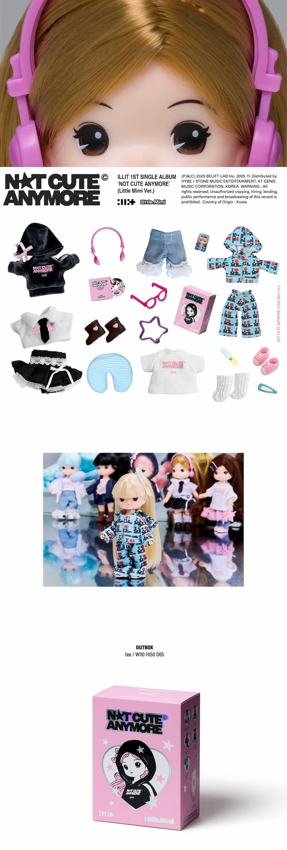 ILLIT 1st Single Album [NOT CUTE ANYMORE/Little Mimi ver./Random