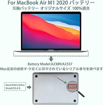 Amazon.co.jp: パフォスゴ for MacBook Air M1 2020 バッテリー 交換