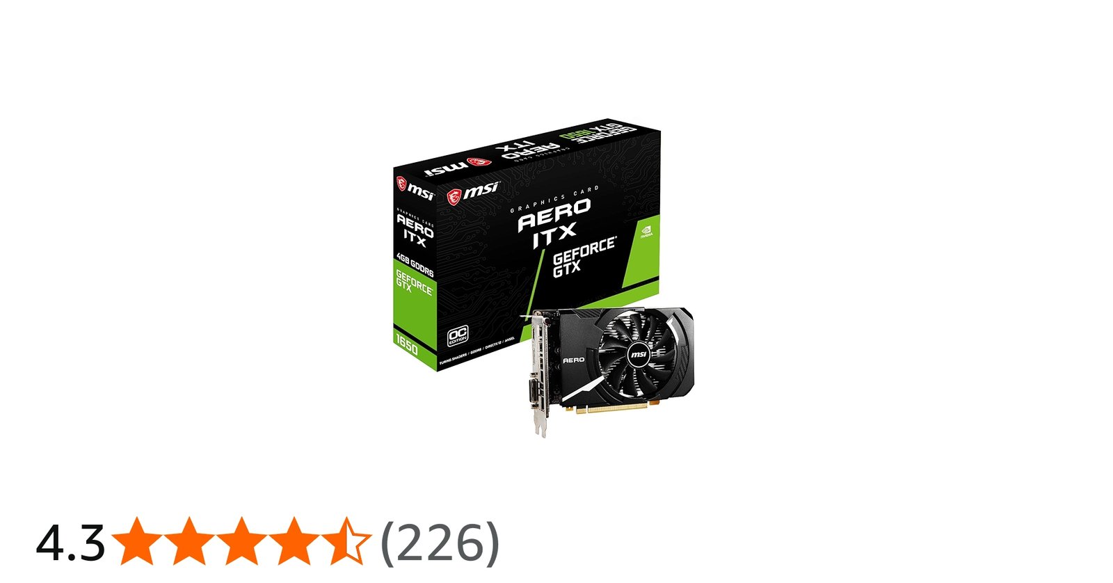 Amazon | MSI GeForce GTX 1650 D6 AERO ITX J OC グラフィックス