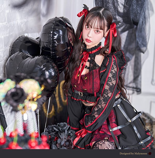 即日発送】【中村里砂着用】キャンドルローズブラックヴァンパイア