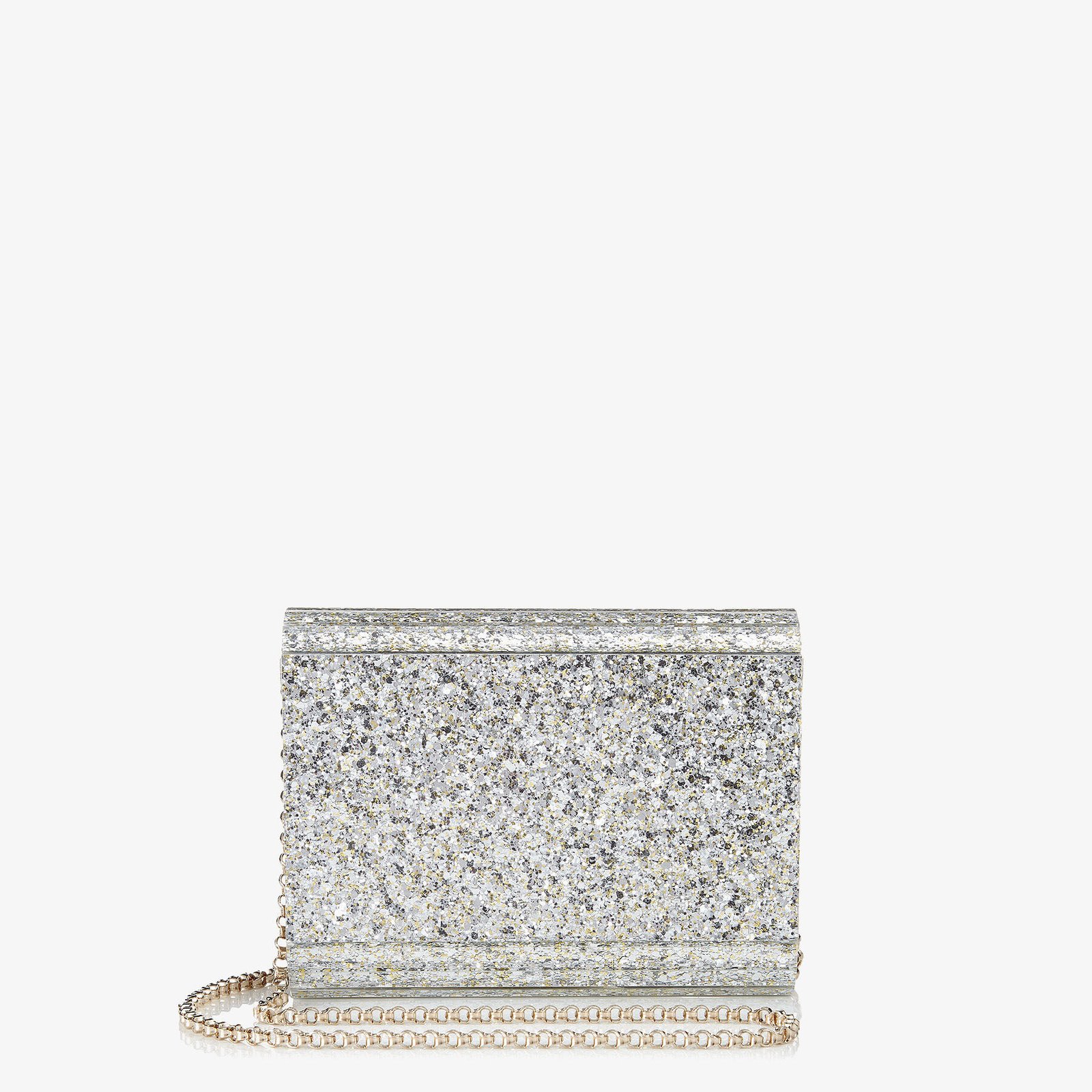 Champagne Coarse Glitter Acrylic Clutch Bag| CANDY| Pre Fall 19