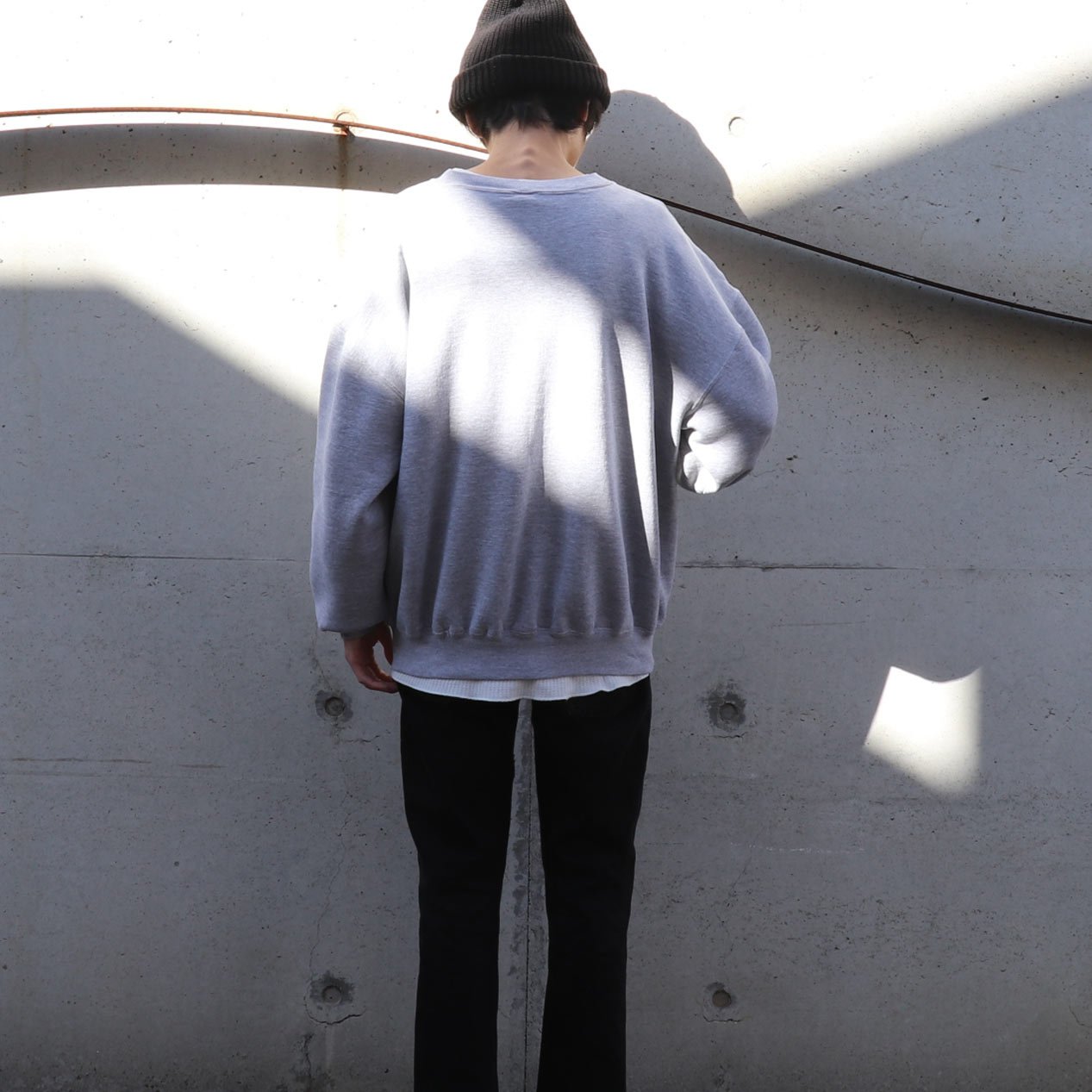 POST JUNK / 90's RUSSELL ATHLETIC USA製 杢グレー 無地スウェット [XXL]