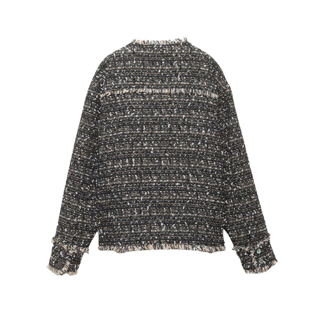 アニュアンス anuans オリジナルツイードノーカラージャケット （BLACK