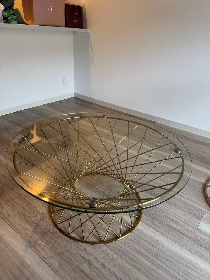 フランフラン　マーリアコーヒーテーブル　ガラス 楽天市場】Francfranc フランフラン マーリア ガラステーブル 丸 ロー