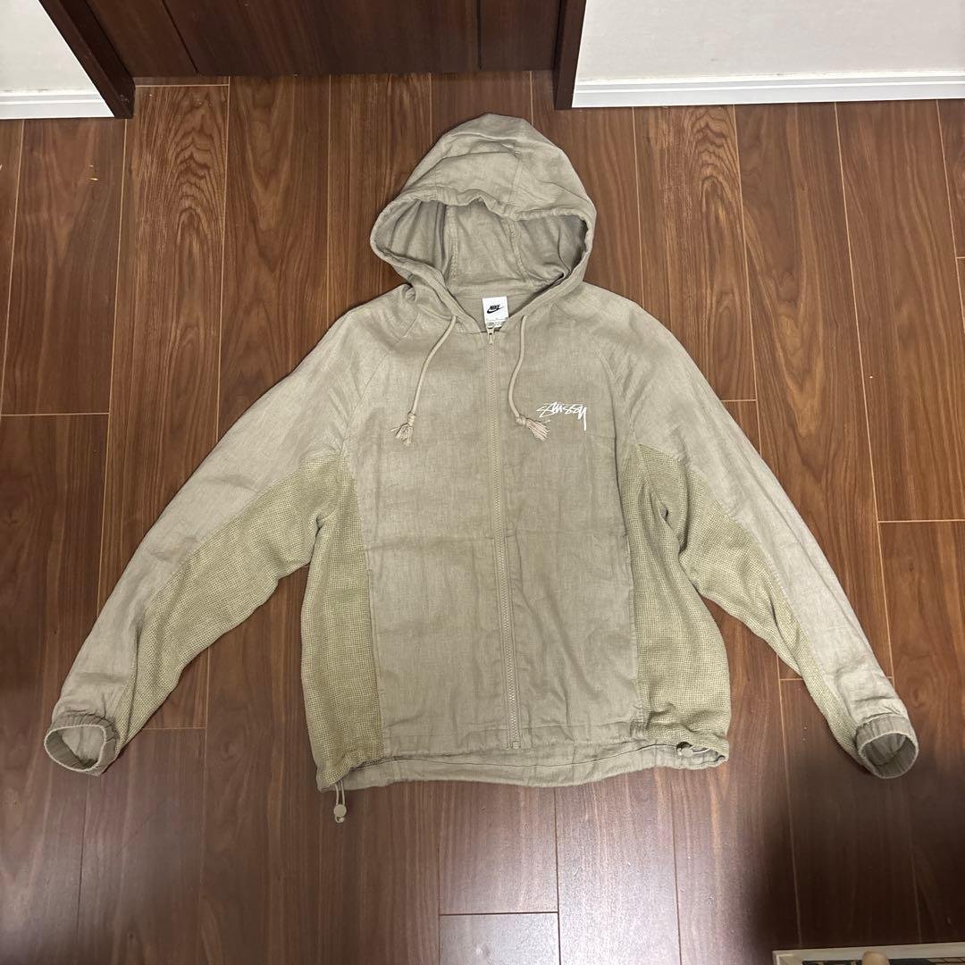 ジャケット・アウター Stussy x Nike U NRG Linen Jacket Hoodie Stussy x Nike U NRG Linen Jacket Hoodie Black Light Bone XS-XXL US