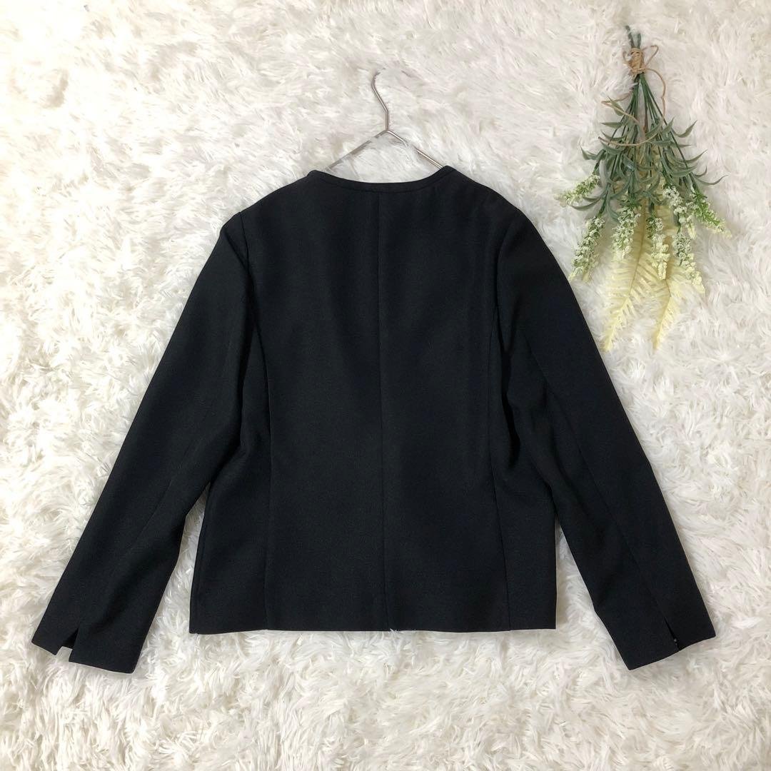 新品タグ付✨Aga アーガ ノーカラージャケット サイズ9 黒 YAMADAYA