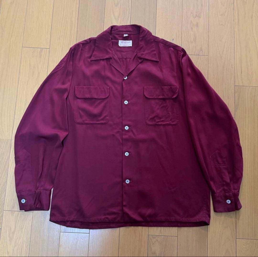 ほ*る様 40s 50s レーヨン ギャバ シャツ オープンカラー ボルドー M 40s 50s レーヨン ギャバ シャツ オープンカラー ボルドー M - メルカリ
