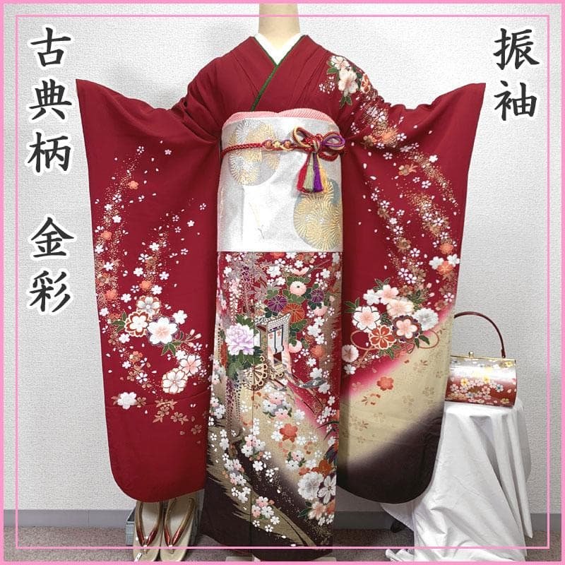 512z1, 509u1, 406v35〇古典柄 振袖〇美品 成人式 結婚式 最高級古典柄振袖 関芳/最高級金彩刺繍友禅 白/シルバー 扇面 キラキラ