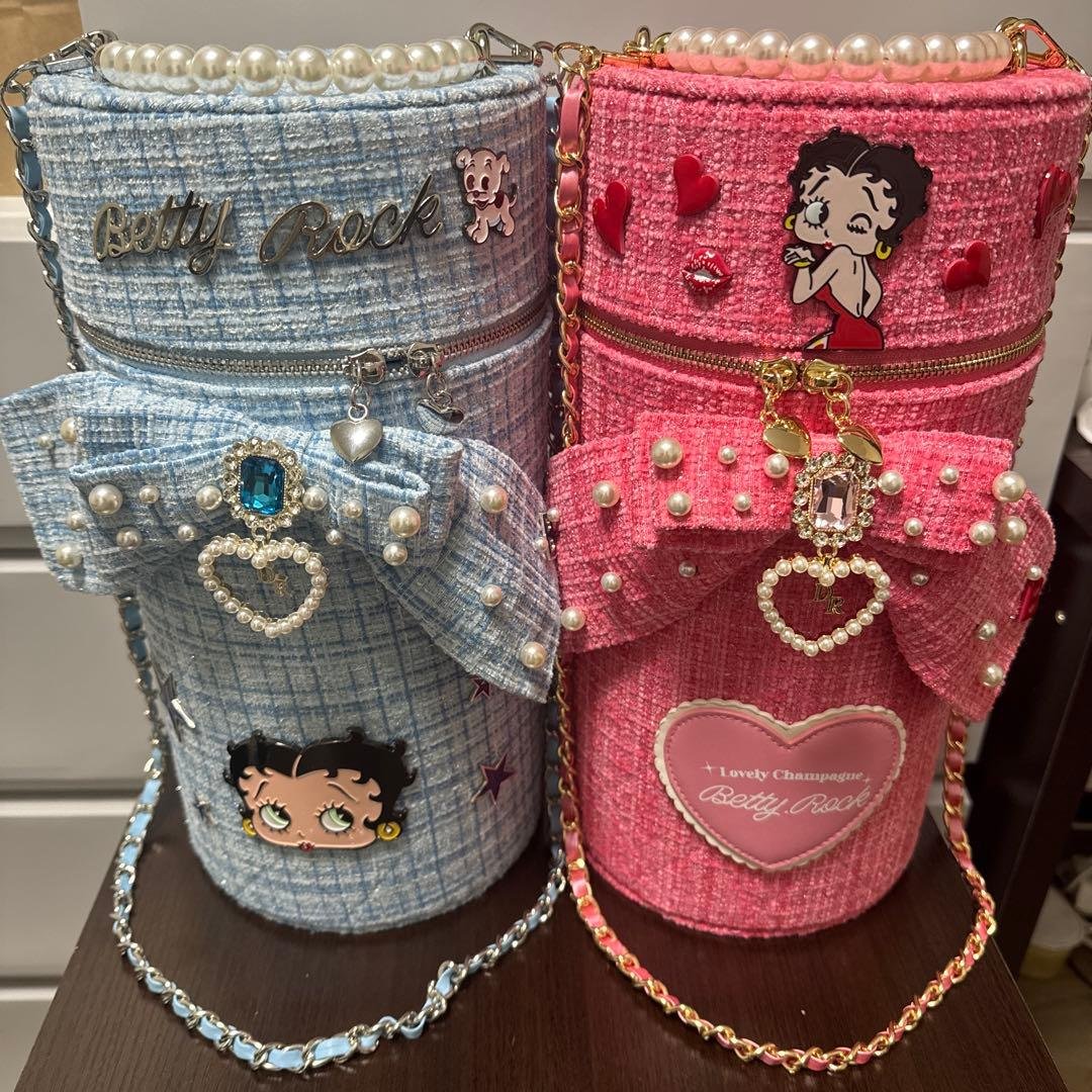 D.ROCK×Betty Boop コラボシャンパン TWEED 箱のみ シャンパンD.ROCK BETTY.ROCK TWEED PINK ベティブープ ピンク ベティ