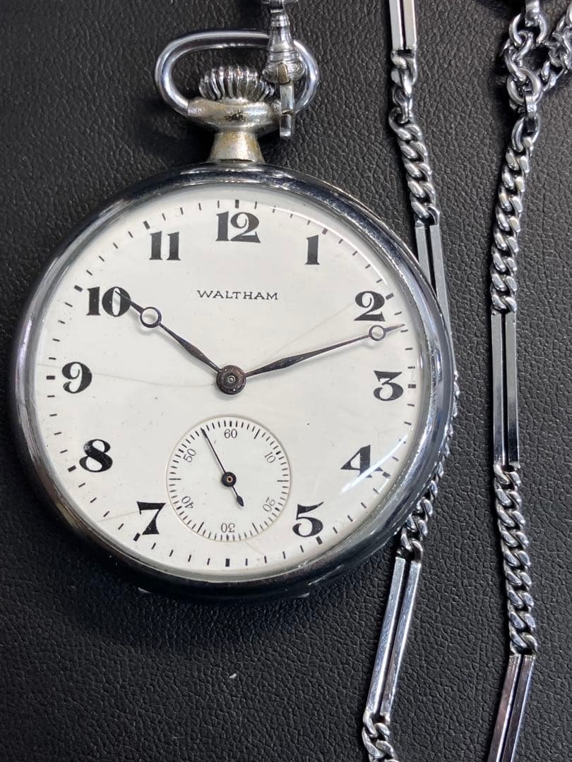 ①【WALTHAM/ウォルサム】手巻懐中時計 ホワイト文字盤 スモセコ※稼働品 ウォルサム WALTHAM 懐中時計 手巻き : ワットマン Yahoo!ショッピング