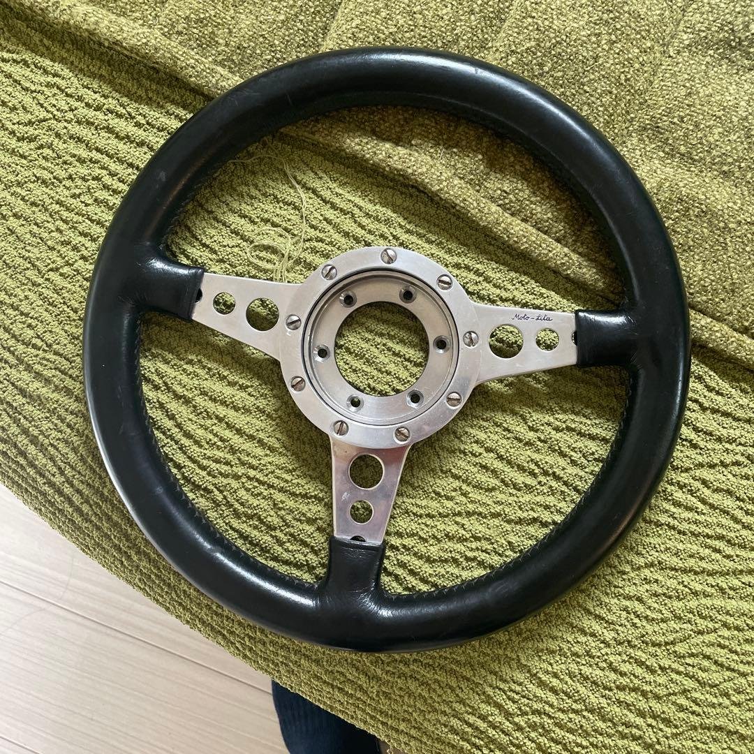 ローバーミニモトリタ ステアリングホイール レザー 黒 LAND ROVER ランドローバー モトリタ レザーステアリング 38cmフラット