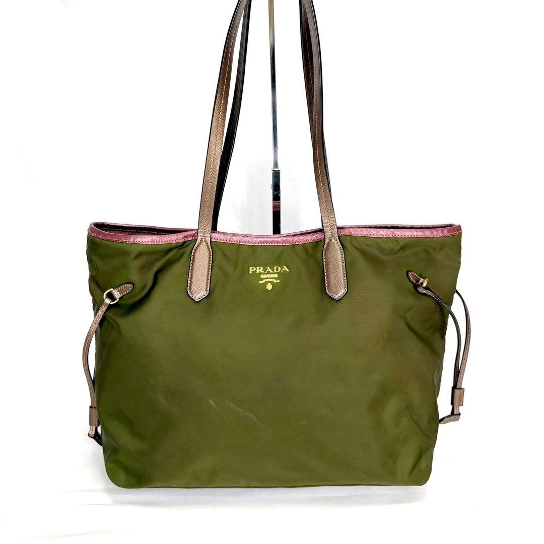 プラダ PRADA トートバッグ グリーン 緑 テスートナイロン - メルカリ