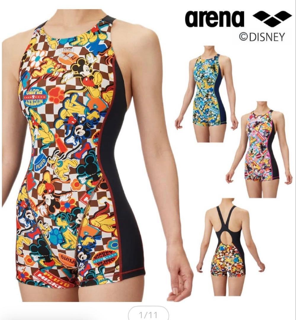 サイ　アリーナ ARENA 水着 AS5SWM53L ディズニー　M アリーナ（arena） 公式 ディズニー ミッキーとプルート トレーニング
