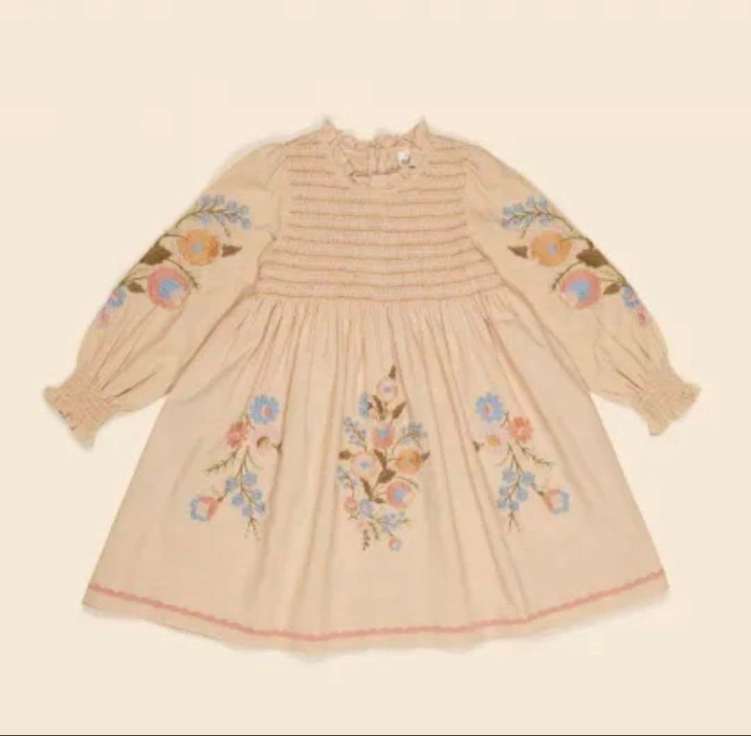 apolina mia dress 5-7 刺繍入りベージュ長袖ワンピース 2026年最新】apolina ワンピースの人気アイテム - メルカリ